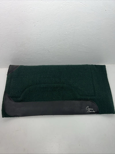 New Connie Combs Green Wool Saddle Pad 32x32 #123181 Pad-3
