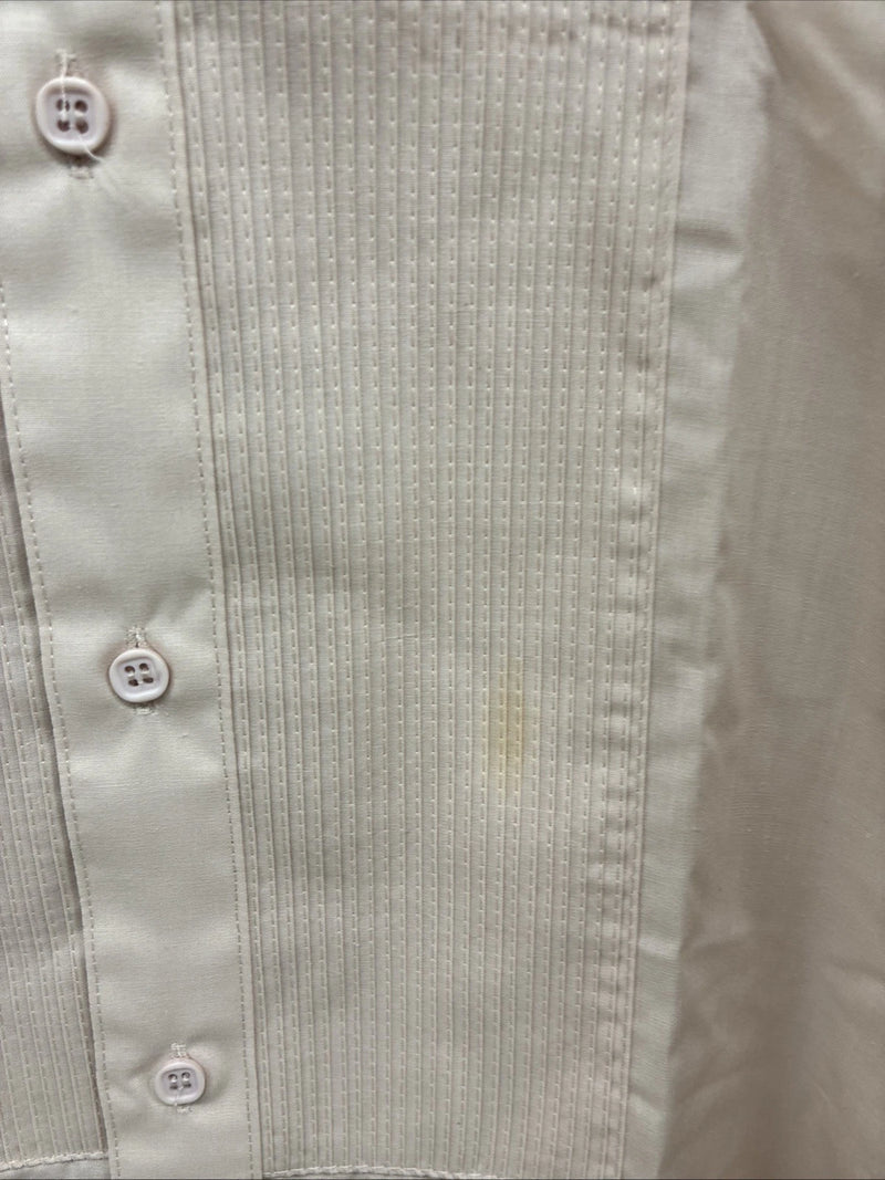 New Wayne Scott Tan Long Sleeve Button Up English Shirt Medium X-76