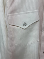 New Boys White Horse White Long Sleeve Pearl Snap Large DD-77