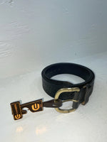 New Black Genuine Leather Chambers Tooled 50” Belt #7059 NN-124