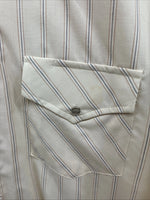 New Men’s Champion Western Yellow Stripe Long Sleeve Pearl Snap XL H-84