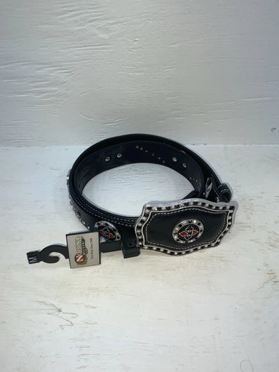 New Black Genuine Leather Nocona Cards Bling M Belt #N3415001 Z-114￼