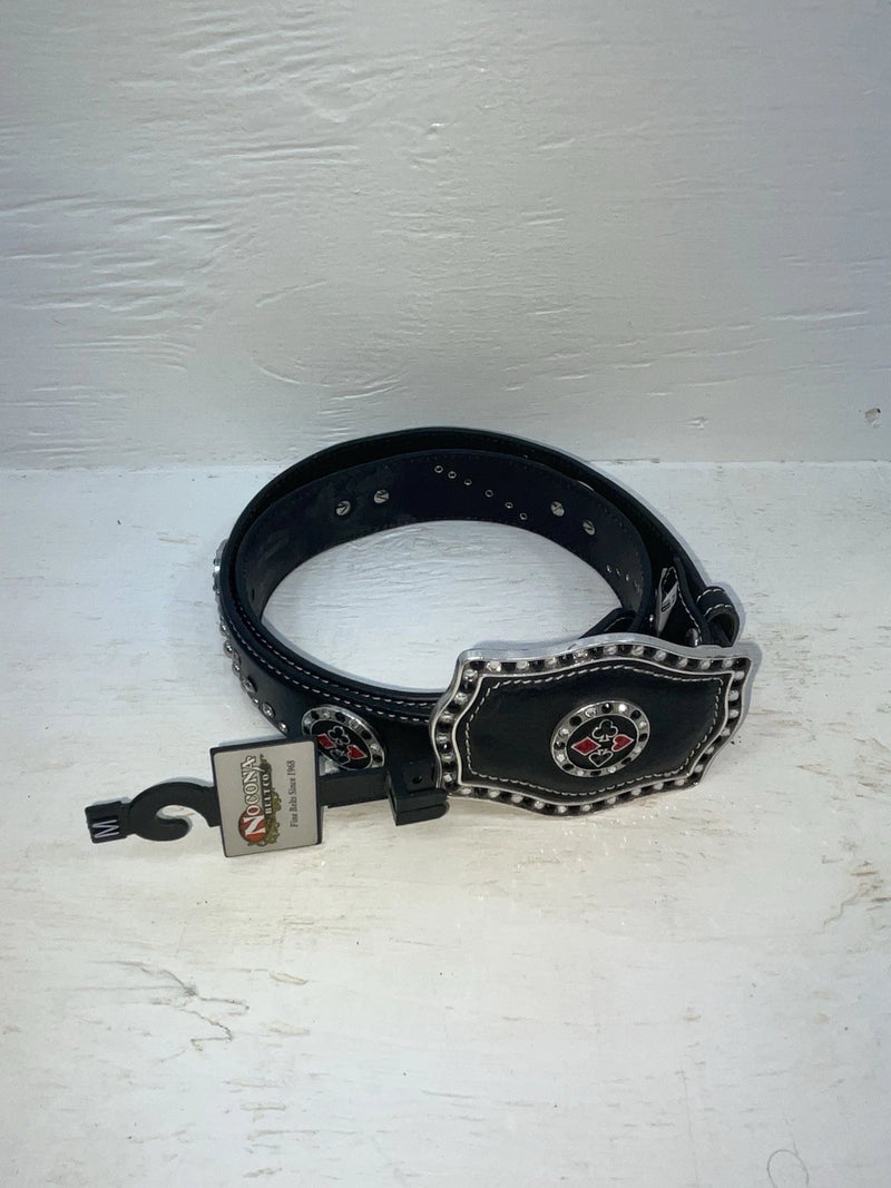 New Black Genuine Leather Nocona Cards Bling M Belt #N3415001 Z-114￼