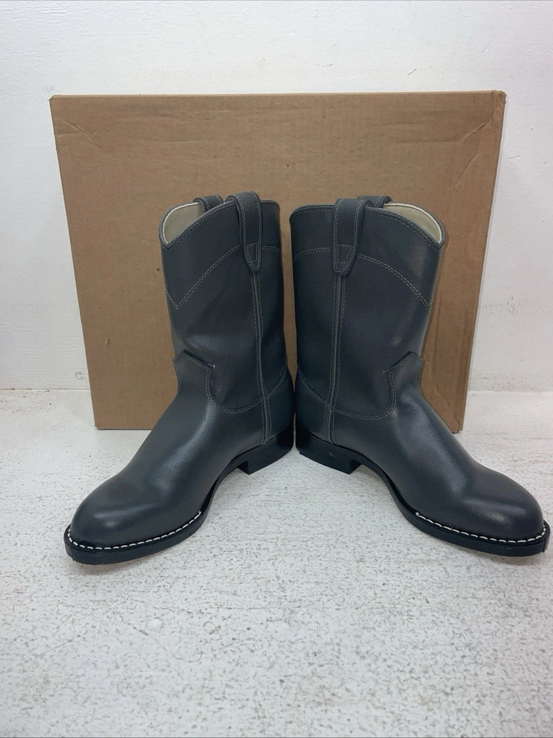 New Youth Gray Bronco Cowboy Boots. B 1502 4.5 4 1/2 D. 22-113