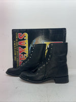 New Men’s Black Lace Up Texas Brand Cowboy Boots.  8770 10 D. 6-69