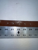 New Brown Genuine Leather Braided 32” Belt #02/4700 JJ-98