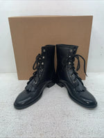 New Kids Black Lace Up American West Cowboy Boots. 3120 3.5 3 1/2 D. 24-141