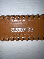 New Brown Genuine Leather Longhorn Weaved 32” Belt #82807 JJ-55