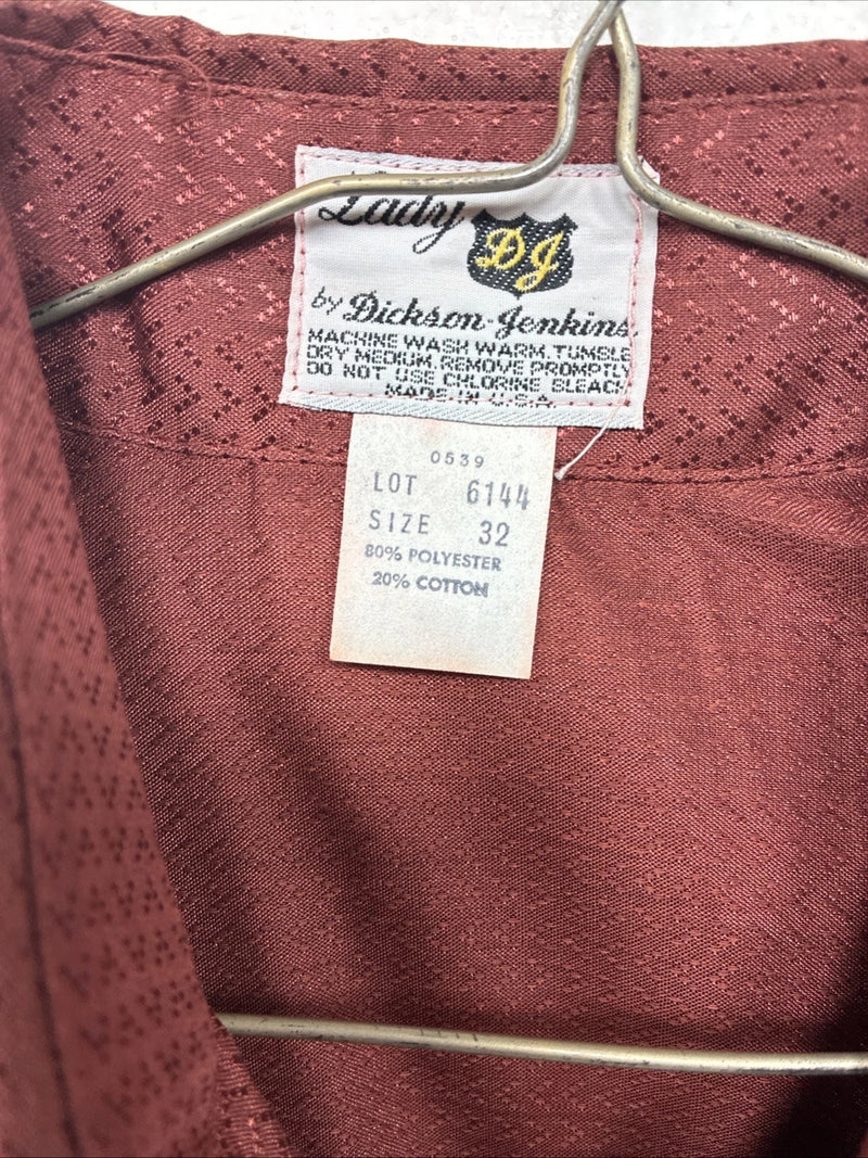 New Women’s Dickson Jenkins Red Long Sleeve Pearl Snap Size 32 MM-96