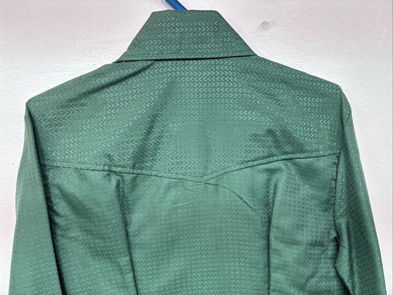 New Women’s Panhandle Slim Green Long Sleeve Pearl Snap Size 30 LL-58