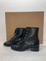 New Kids Black Lace Up American West Cowboy Boots. 2120 12.5 12 1/2 D. 23-21