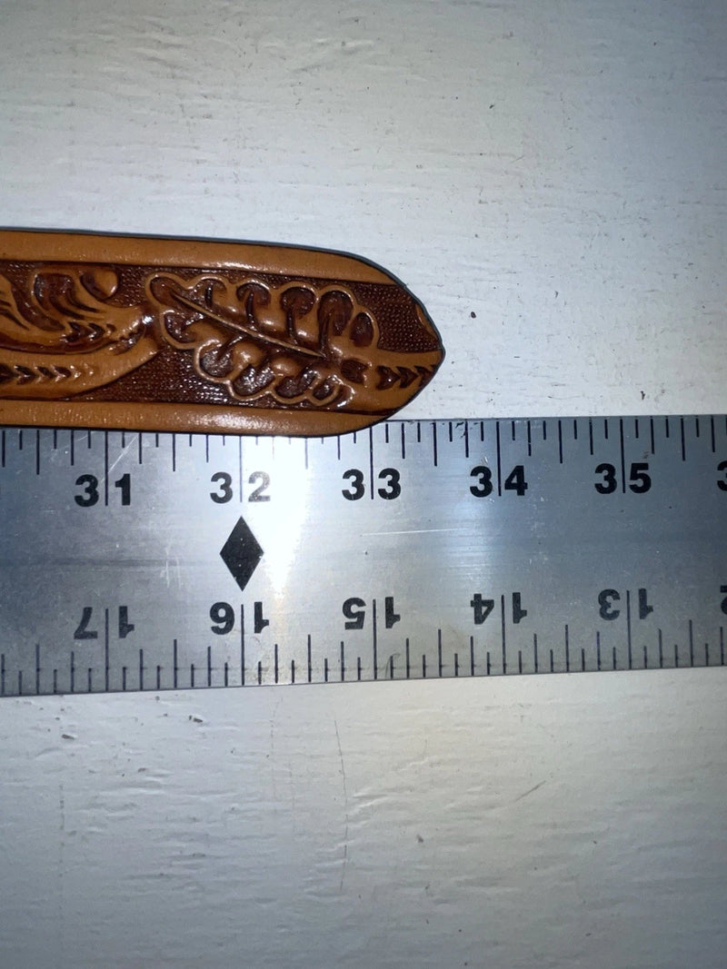 New Brown Genuine Leather Longhorn Tooled 28” Belt #82881 NN-83