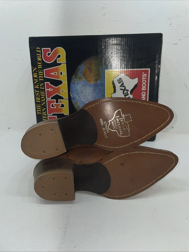 New Men’s Brown Texas Brand Cowboy Boots. M 139 8 D. 2-33