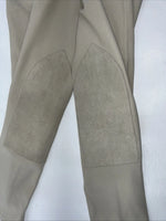 New Women’s Tan ABETTA knee Patch English Riding Breeches. 30 L C-47