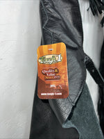 New Black Tough 1 Show Chaps With Fringe Adjustable Waist 46” N-48