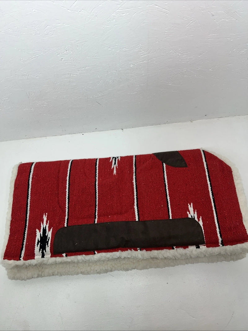 New Red Plaid Wool Build Up Saddle Pad 30x30 Pad-20