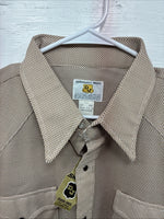 New Men’s Dickson Jenkins Brown Design Long Sleeve Pearl Snap 17.5 X 33 XL R-79