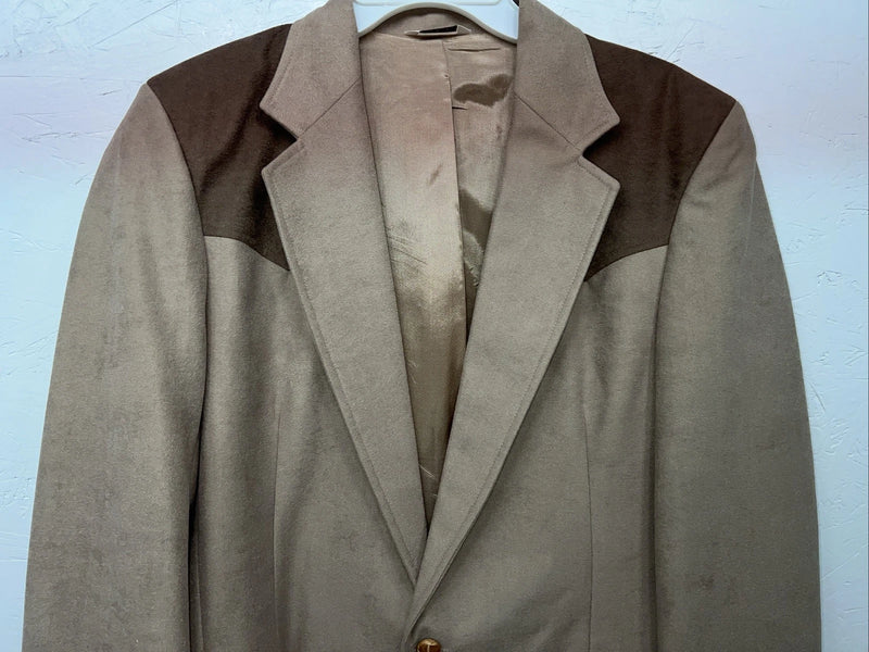 New Men’s Wrangler Brown Suit Jacket 40L #77452 AA-601