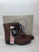 New Youth Brown Lace Up A Jama Product Cowboy Boots.  Y 5117 G 5.5 5 1/2. 2-136