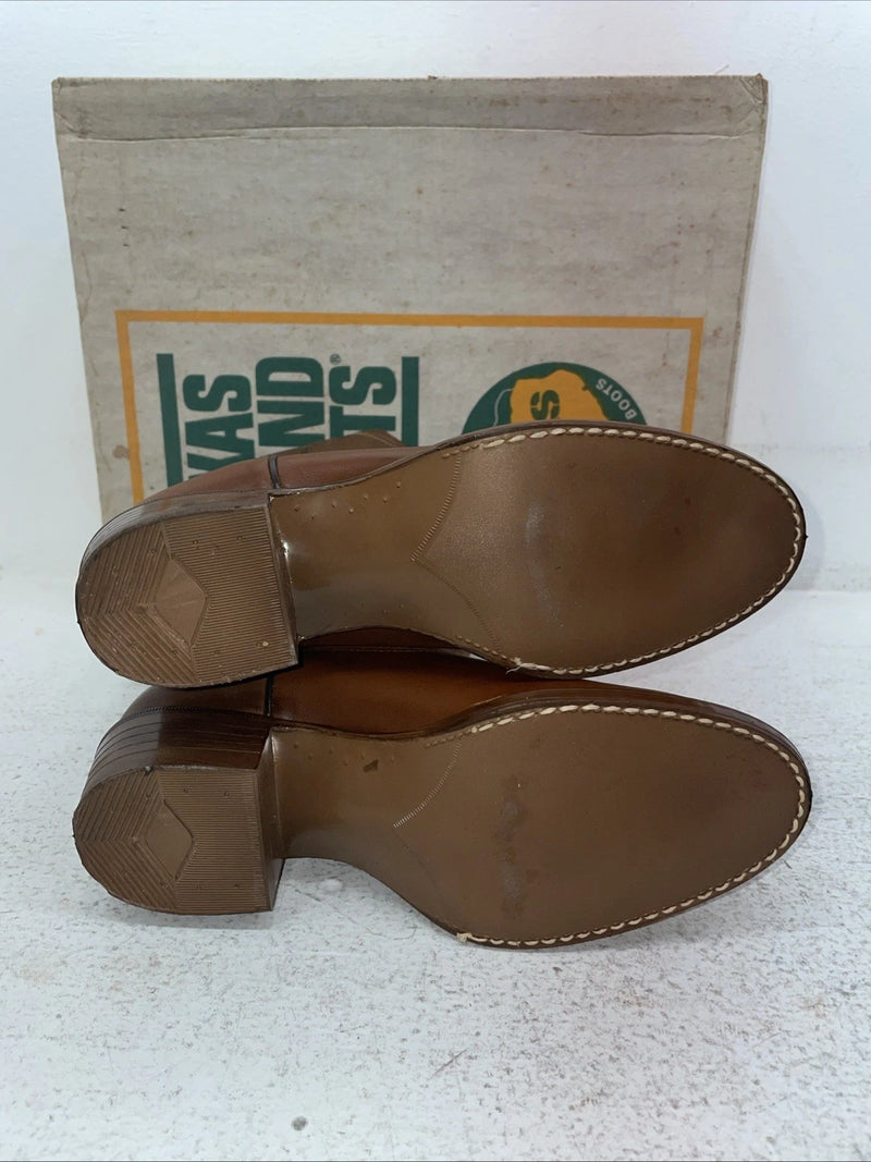 New Childrens Brown Texas Brand Cowboy Boots. 2944 5.5 5 1/2 D. 2-86