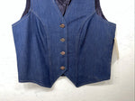 New Dickson Jenkins Blue Denim Vest Medium #7080 UU-38