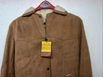 New Women’s SIMCO Brown Leather Wool Jacket 10 #6295 HH-601