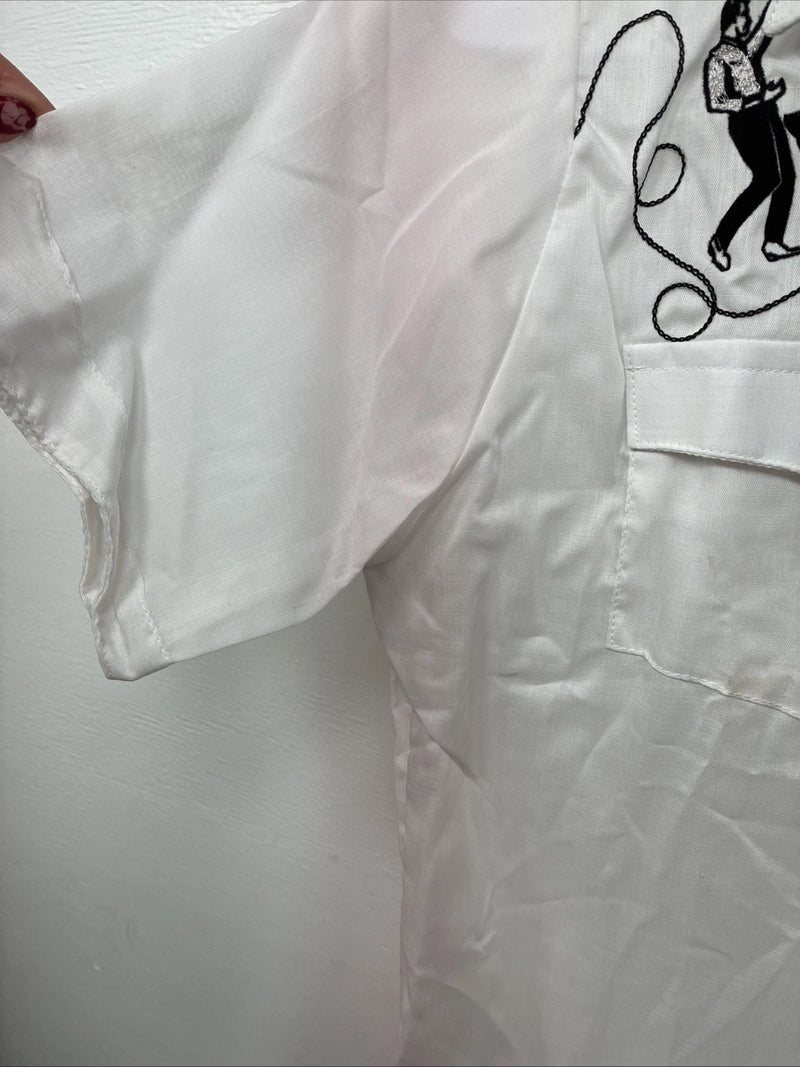 New Women’s Rockmount White Long Sleeve Pearl Snap Size 34 LL-20