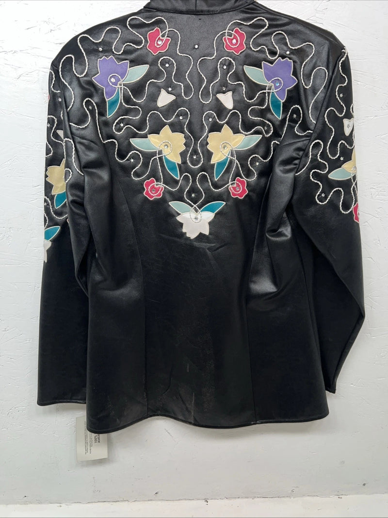 New Women’s Black Wildfire Western Show Jacket XS #77872 G-604