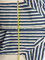 New Women’s H Bar C Blue Stripe Long Sleeve Pearl Snap Size 36 LL-57