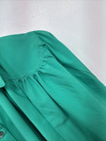 New Women’s H Bar C Green Long Sleeve Button Up Size 38 MM-88