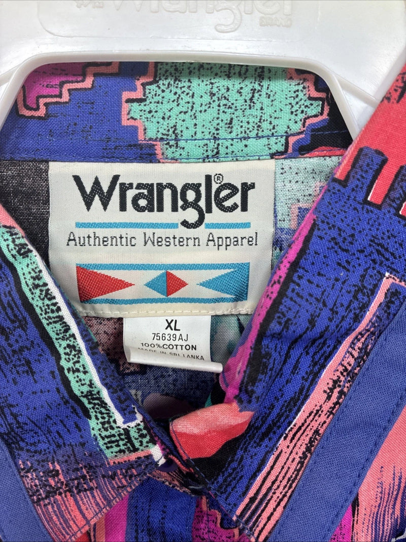 New Women’s Wrangler Pink Purple Floral Long Sleeve Button Up XL TT-32