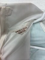 New Women’s Trail Ridge White Blue Long Sleeve Half Zip Size 36 TT-95