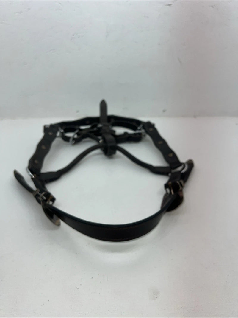 New Brown Leather Full Horse Show Halter Silver Buckles 3C-16