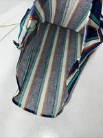 New Men’s Multicolor Strip Mine&Bills Long Sleeve Button Up Shirt. M P-49