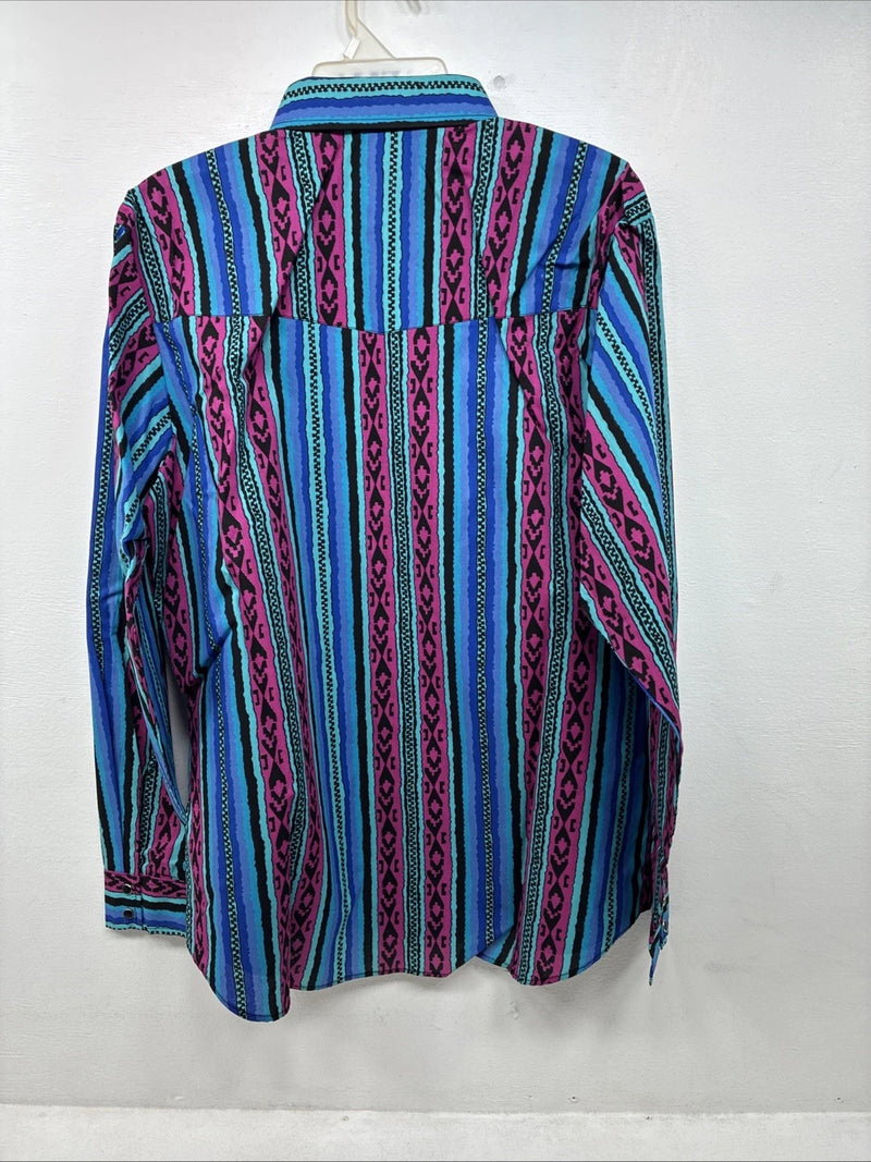 New Women’s Country Charmers Multicolor Long Sleeve Pearl Snap XL II-51