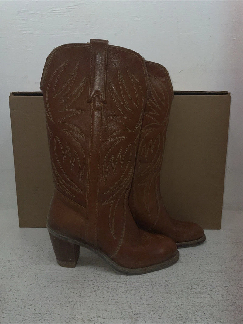 New Women’s Brown Miss Capezio Cowboy Boots. L 474 5 M. 2-67