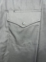 New Men’s Black White House Pearl Snap Long Sleeve Shirt. L Tall P-51