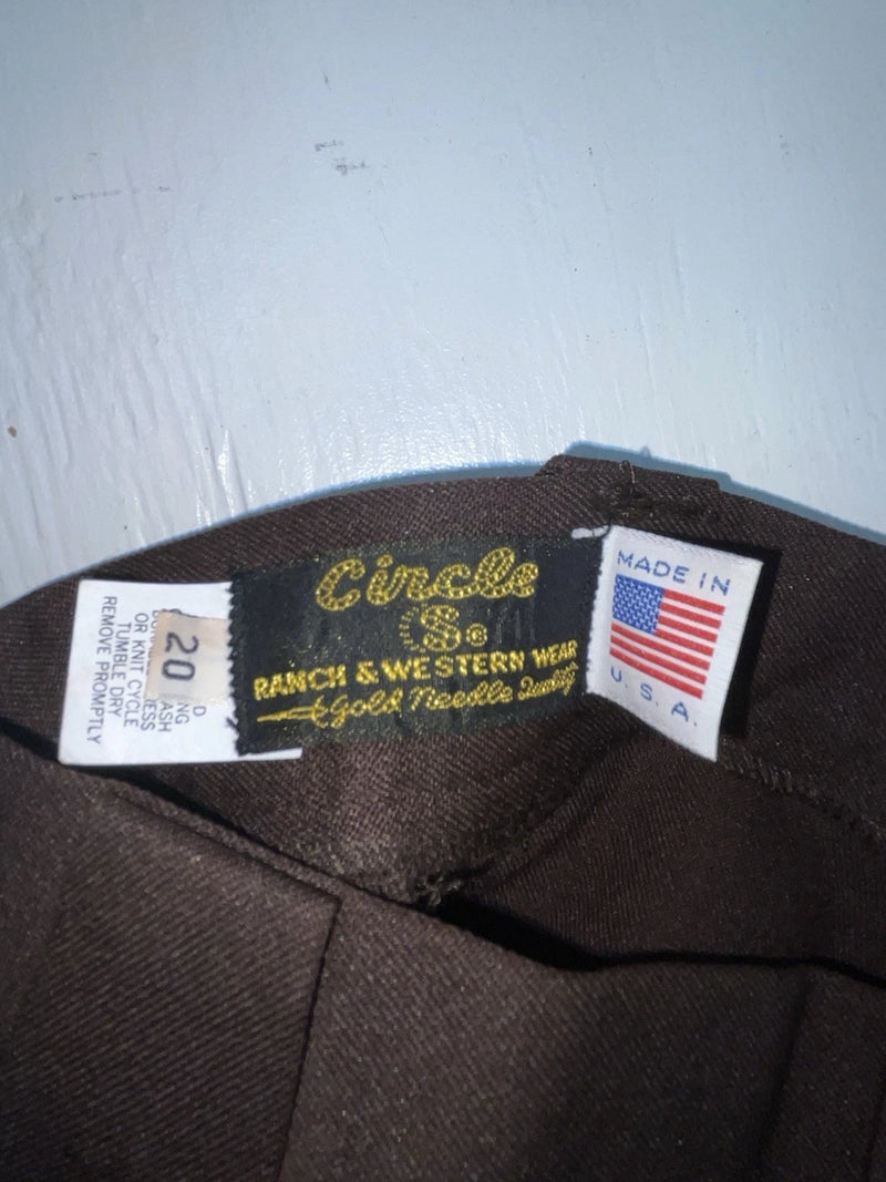 New Vintage Brown Circle S Polyester Pants #CSLP2 XX-85