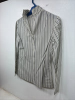 New Women’s TexasTogs Stripe Long Sleeve Zip Up Show Shirt Size 30 3B-2