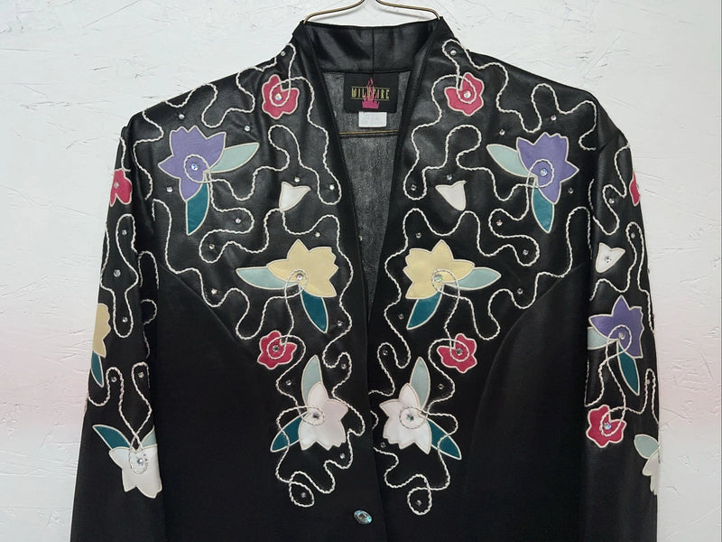 New Women’s Black Wildfire Western Show Jacket XS #77872 G-604