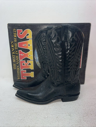 New Men’s Black Texas Brand Cowboy Boots. 5710 8 D. 3-137