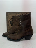 New Men’s Brown Lace Up Laredo Cowboy Boots. 1233 9.5 9 1/2 E E. 4-39