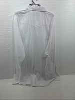 New Men’s White Horse White Long Sleeve Pearl Snap 4XL E-95