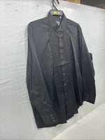 New ELY Tuxedo Black Long Sleeve Button Up English Shirt XL AA-50