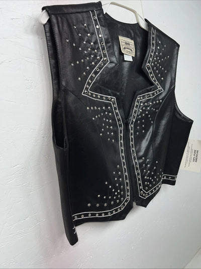 New Women’s 1849 Authentic Ranchwear Black Western Show Vest XL WW-67