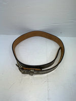 New Black Genuine Leather Circle Y Gold Glitter 30” Belt #F23 JJ-45