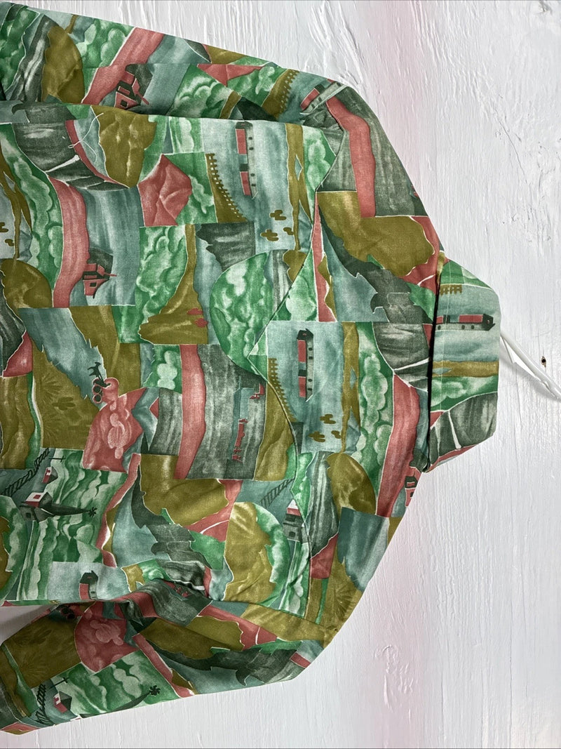 New Youths Dickson Jenkins Green designed Short Sleeve Pearl Snap 15 Medium T-96