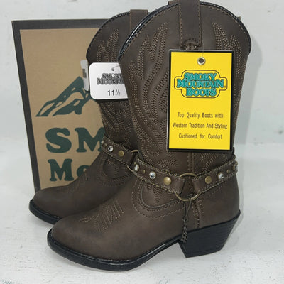 New Children’s Brown Smoky Mountain Cowboy Boots. 1177C 11.5 11 1/2. 24-94