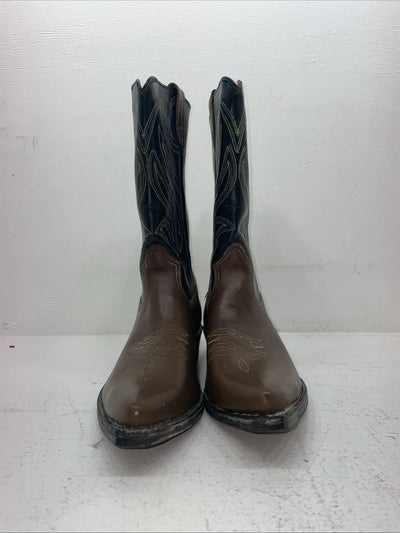 New Men’s Brown Rodeo Cowboy Boots. 8040 10.5 10 1/2 D. 6-60