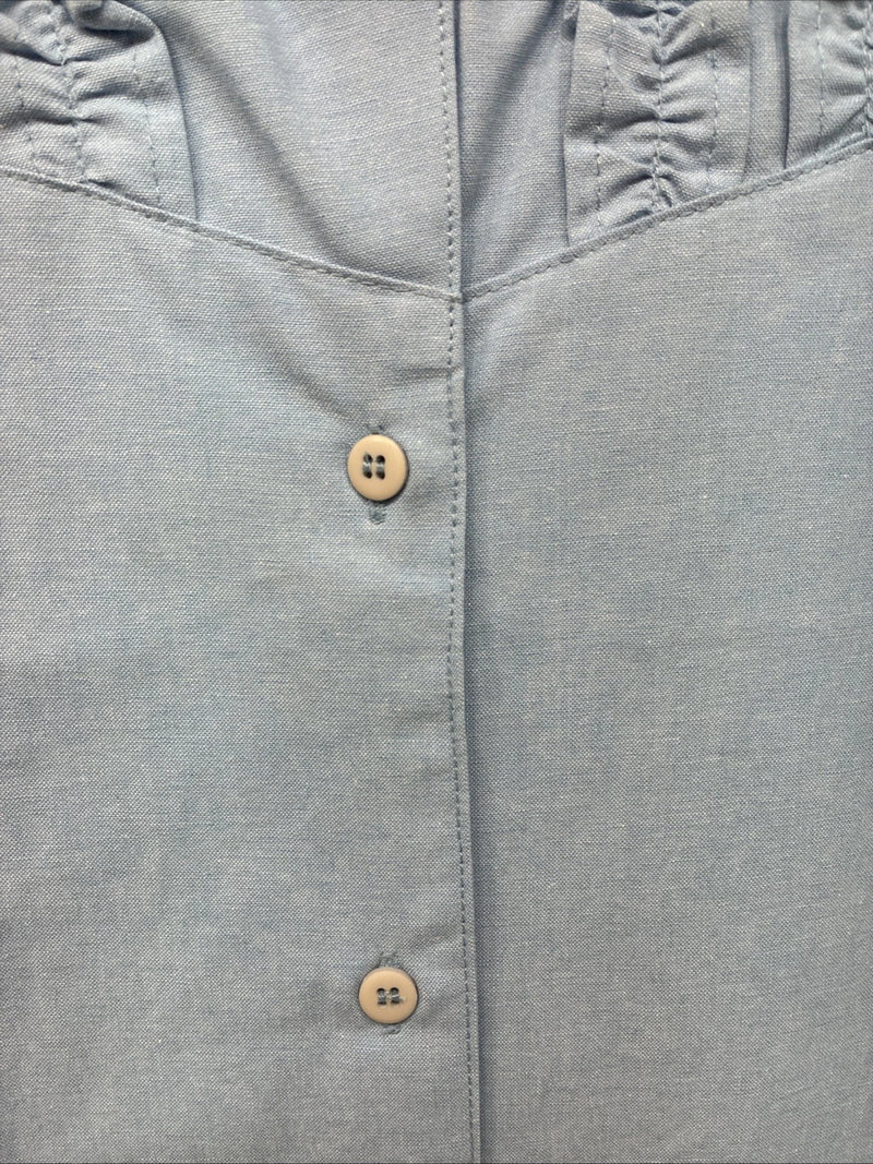 New Women’s Cricket Creek Blue Long Sleeve Button Up Size Large TT-128